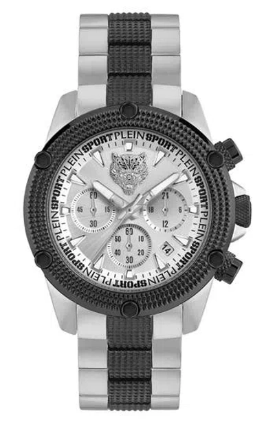 Philipp Plein Sport Hurrican Three-hand Quartz Multi-function Bracelet Watch, 44mm In Two Tone