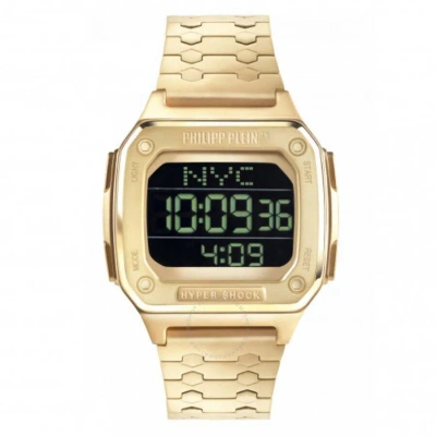 Philipp Plein Hyper Shock Quartz Digital Black Dial Unisex Watch Pwhaa0621 In Gold