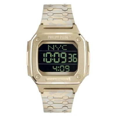 Philipp Plein Hyper Shock Quartz Digital Black Dial Unisex Watch Pwhaa1021 In Gold