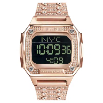 Pre-owned Philipp Plein Hyper Shock Stainless Steel & Crystal Watch In Rose In Red