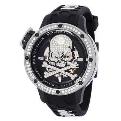 Pre-owned Philipp Plein Hyper Sport Automatic Crystal Black Dial Men's Watch Pwuaa0123