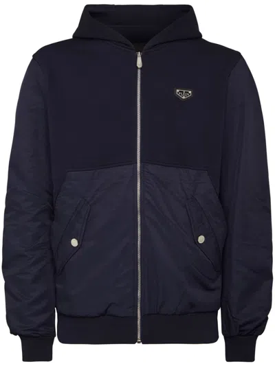 Philipp Plein Iconic Hoodie In Blue