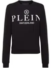 Philipp Plein Iconic Plein Round-neck Long-sleeve Sweatshirt In 02 Black