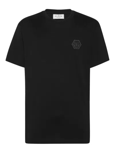 Philipp Plein Black Crew Neck T-shirt With Subtle Logo