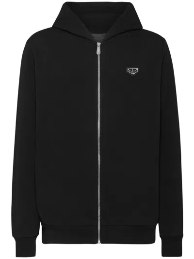 Philipp Plein Iconic Pleine Hoodie In Black