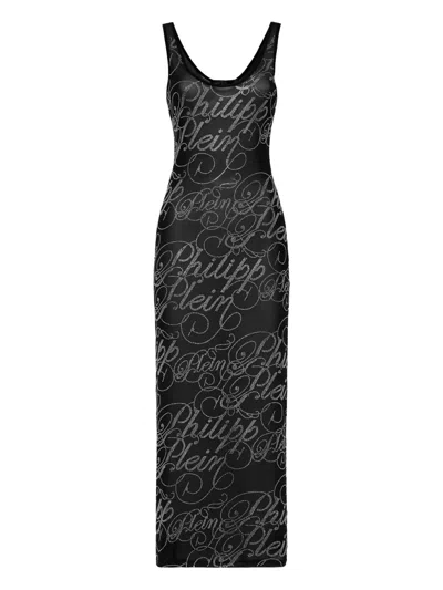 Philipp Plein Iris Maxi Dress In Black