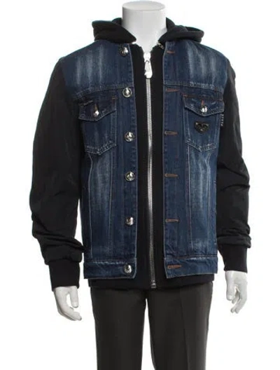 Pre-owned Philipp Plein Jacket In Blue