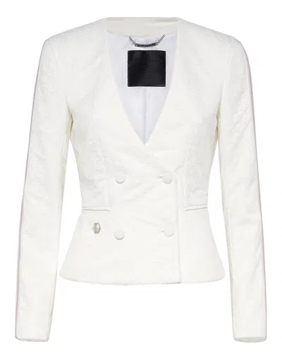 Philipp Plein Jacket "give Him Warning" In White
