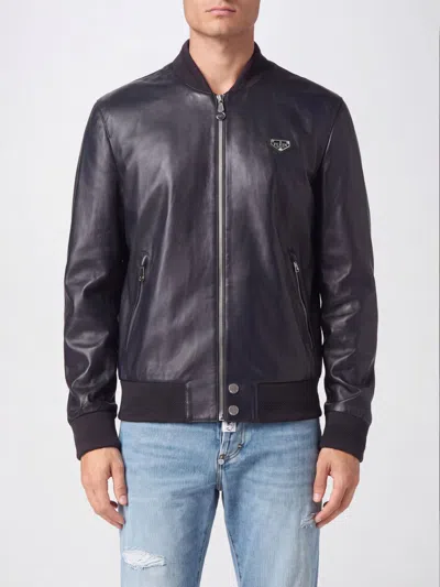 Philipp Plein Jacket Men Color Blue In Black