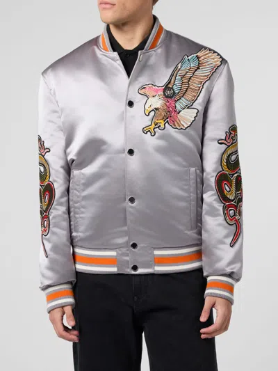 Philipp Plein Jacket Men Color Grey In Multi