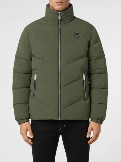 Philipp Plein Jacket Men Color Military In Green
