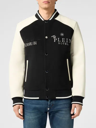 Philipp Plein Printed Bomber Jacket Pp In Black