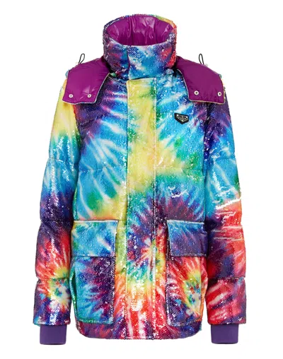 Philipp Plein Jacket Paillettes Tye Die In Multi