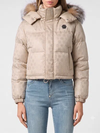 Philipp Plein Jacket Woman Color Beige In Neutral