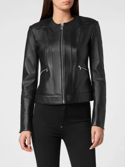 PHILIPP PLEIN PHILIPP PLEIN JACKET WOMAN COLOR BLACK,I76748002