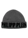 Philipp Plein Jacquard Beanie In Grey