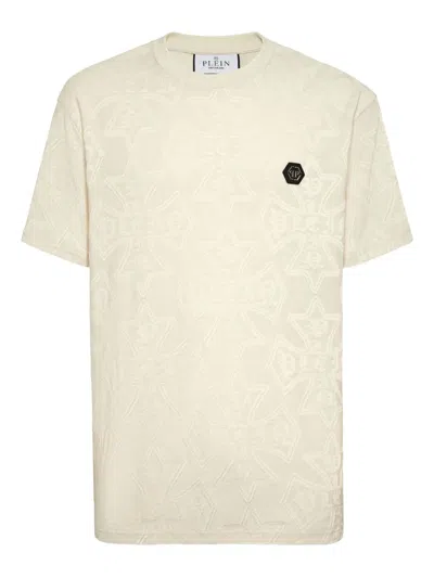 Philipp Plein Round Neck T-shirt Degrade Monogram Monogram In Multi