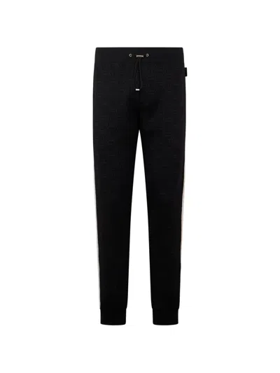 Philipp Plein Jacquard Monogram Track Pants In Black