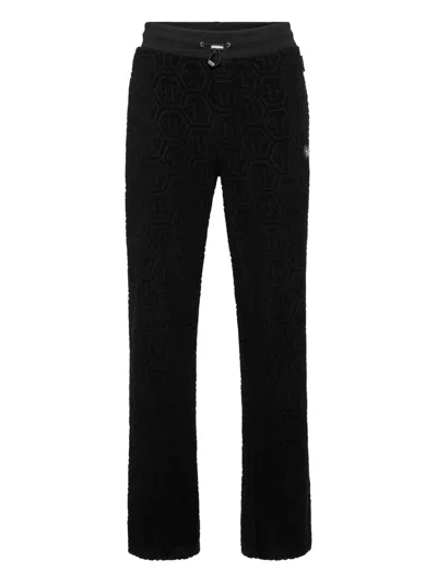 Philipp Plein Jacquard Track Pants In Black