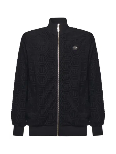 PHILIPP PLEIN JACQUARD TRACKSUIT JACKET MONOGRAM