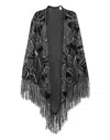 Philipp Plein Paisley-jacquard Wool Cape In Multi
