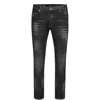 Philipp Plein Denim Skinny Fit Hexagon Jeans In Black