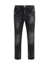 Philipp Plein Denim Skinny Fit Hexagon Jeans In Black