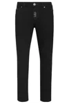 Philipp Plein Hexagon Low-rise Slim-cut Jeans In Black