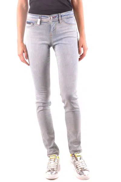Philipp Plein Jeans Blue In Metallic