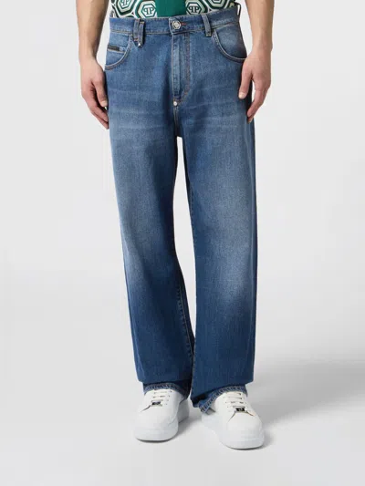 Philipp Plein Rockstar Fit Jeans Basic In Blue