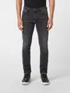 Philipp Plein Denim Trousers Super Straight Cut Basic In Black