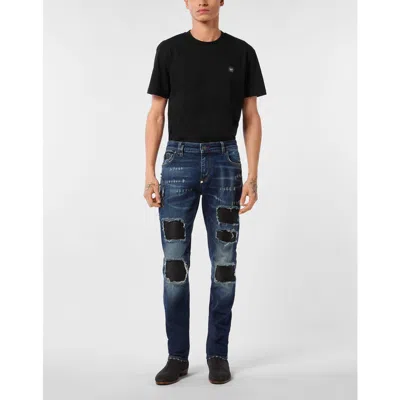 Philipp Plein Jeans Rock Star Fit Rock Star Men In Blue
