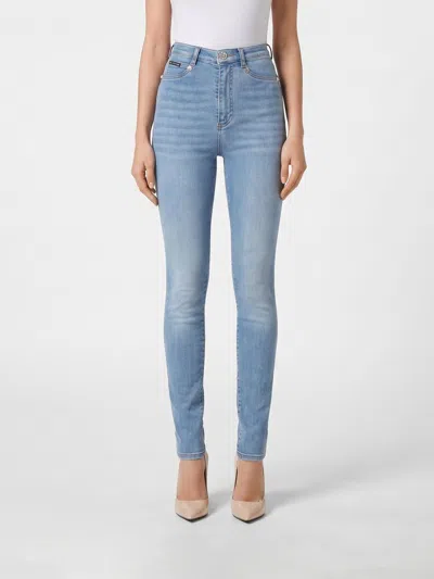 Philipp Plein Jeans Woman In Blue