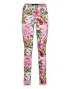 Philipp Plein Floral-print Skinny Jeans In White