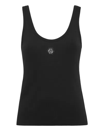 Philipp Plein Jersey Rib Tank Top