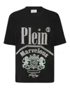 Philipp Plein Jersey T-shirt Man Fit Round Neck Ss Marvelous In Black