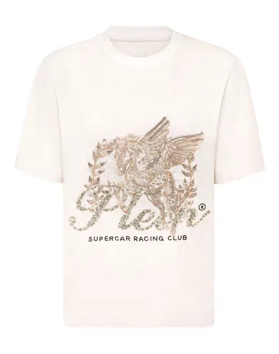 Philipp Plein Jersey T-shirt Man Fit Round Neck Ss Unicorn