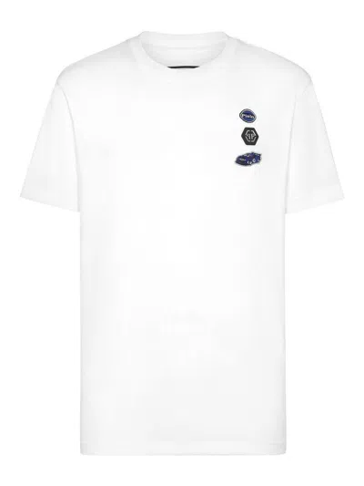 PHILIPP PLEIN JERSEY T-SHIRT ROUND NECK SS CARS RACING