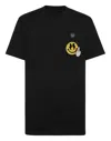 Philipp Plein Jersey T-shirt Round Neck Ss Smile In Black
