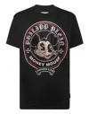Philipp Plein Jersey T-shirt Round Neck Ss Strass Money Mouse