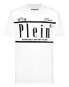Philipp Plein Jersey T-shirt Round Neck Ss Strass Racing Club In White
