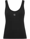Philipp Plein Ribbed Tank Top In Black