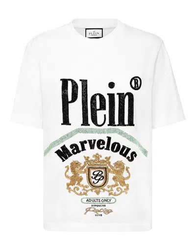 Philipp Plein Jersey T-shirt Man Fit Round Neck Ss Marvelous In Multi