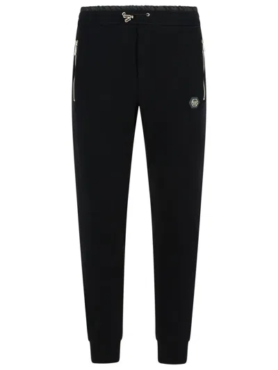 PHILIPP PLEIN PHILIPP PLEIN 'JOGGER' BLACK COTTON PANTS