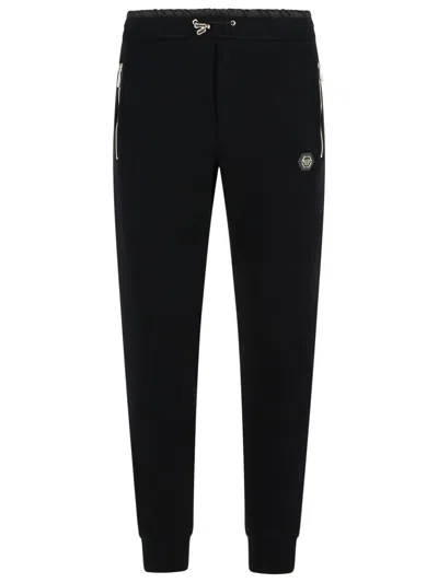PHILIPP PLEIN PHILIPP PLEIN JOGGER' BLACK COTTON PANTS