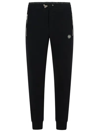 PHILIPP PLEIN PHILIPP PLEIN 'JOGGER' BLACK COTTON PANTS