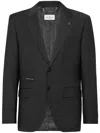 Philipp Plein Crystal Skull Single-breasted Blazer In Black