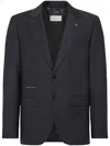 Philipp Plein Crystal Skull Single-breasted Blazer In Blue