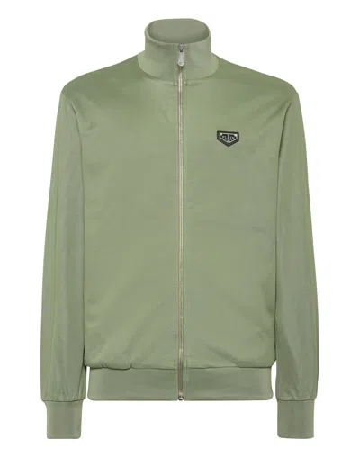 Philipp Plein Jogging Jacket Ls Iconic Plein In Green