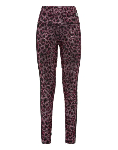 Philipp Plein Jogging Leggings Pink Paradise In Multi